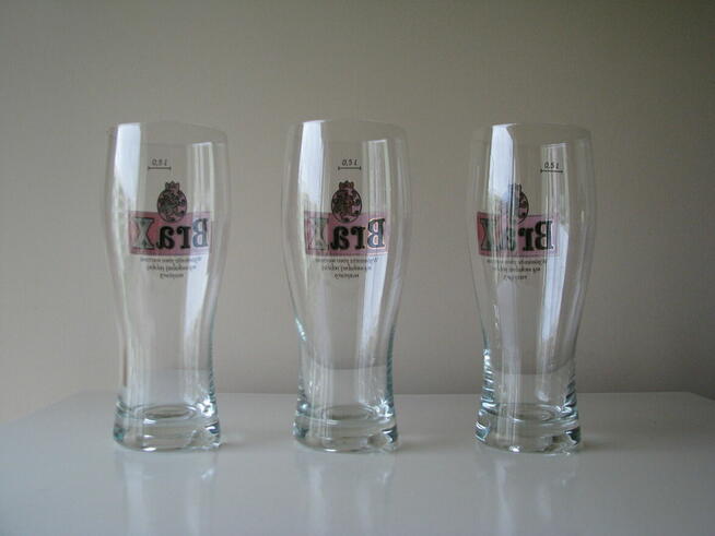Kufel Brax 0,5 l, szkło do piwa, pokal, szklanka 3 szt