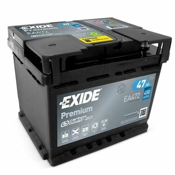 Akumulator Exide Premium 47Ah 450A EA472 PRAWY PLUS