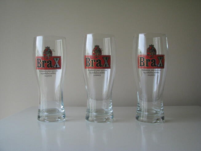 Kufel Brax 0,5 l, szkło do piwa, pokal, szklanka 3 szt