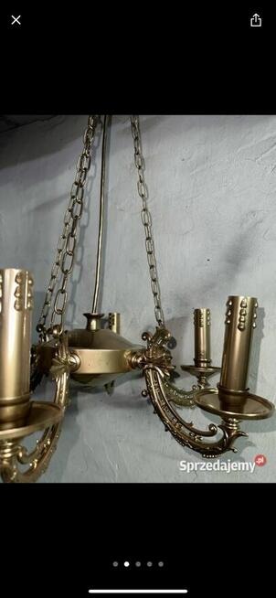 Żyrandol wiszący plastikowy odrestaurowany