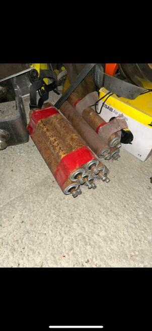 Rolki stalowe fi.40mm x 400mm, 8 sztuk