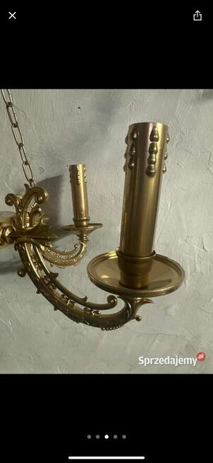 Żyrandol wiszący plastikowy odrestaurowany