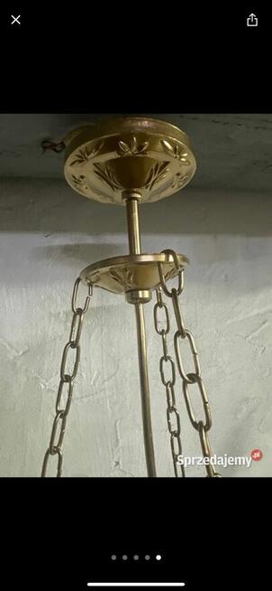 Żyrandol wiszący plastikowy odrestaurowany
