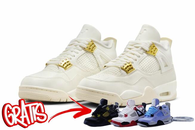 Nike AIR JORDAN 4 White & Gold / AQ9129–170