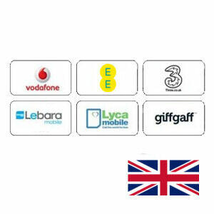 Doładowanie O2 giffgaff EE od 5 GBP Kod Anglia UK