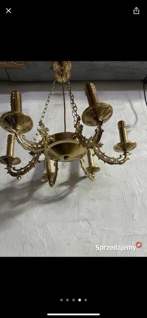 Żyrandol wiszący plastikowy odrestaurowany