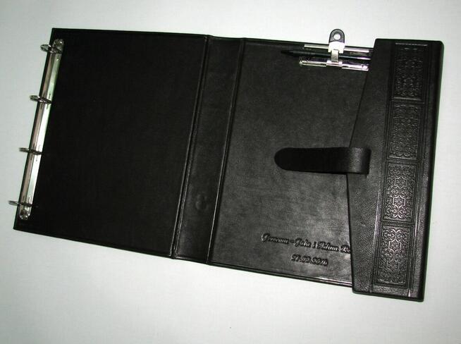 Skórzany podkład na biurko, skórzane zestawy, akcesoria lux