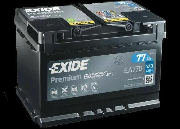 Akumulator Exide Premium 77Ah 760A EA770 PRAWY PLUS