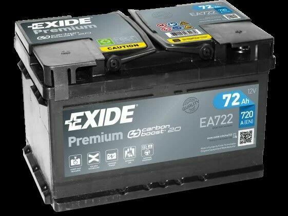 Akumulator Exide Premium 72Ah 720A EA722 PRAWY PLUS