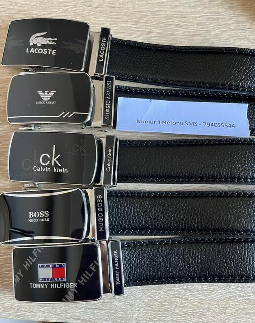 Skórzany Pasek Męski Hugo BOSS Calvin Klein Lacoste Armani