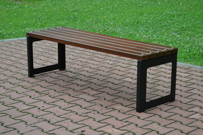 Ławka bez oparcia Parkowa Ogrodowa Miejska stalowa150cm W189