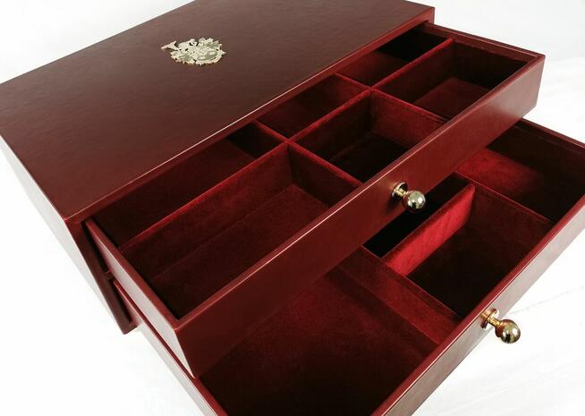 Skórzany podkład na biurko, skórzane zestawy, akcesoria lux