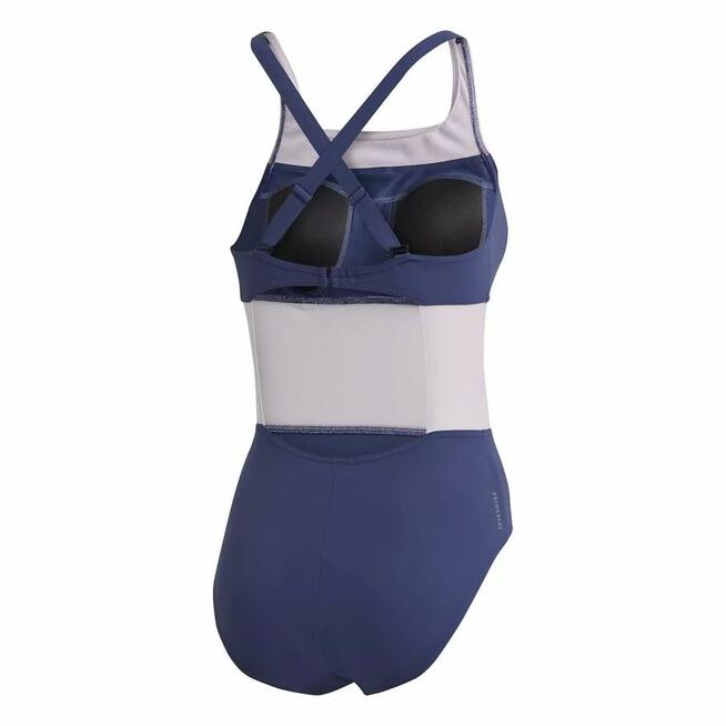 44A ADIDAS Strój kąpielowy jednoczęściowy granatowy z siatec