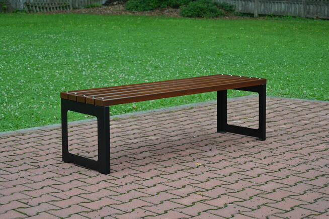 Ławka bez oparcia Parkowa Ogrodowa Miejska stalowa150cm W189