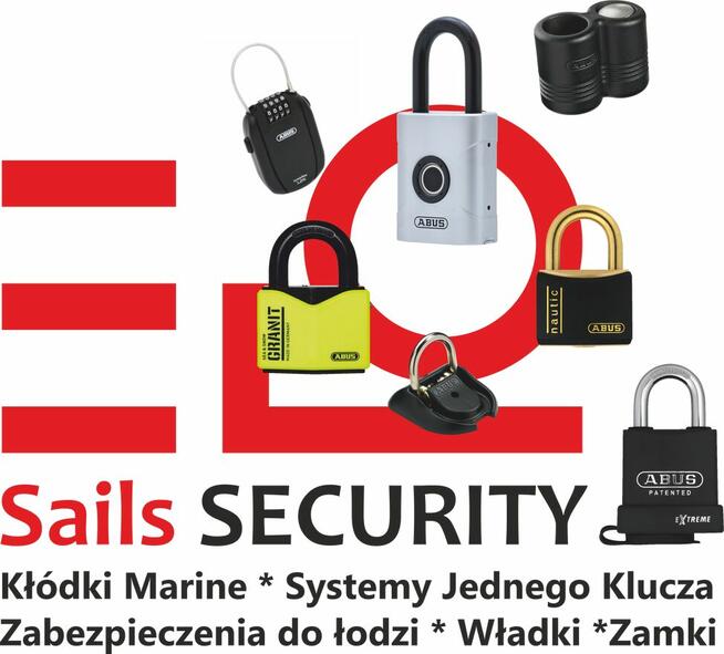 ELO Sails Security.Zabezpieczenia do łódek.Kłódki Marine.