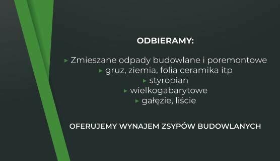 MP Gruz wywóz gruzu odpadów budowlanych wynajem kontenerów