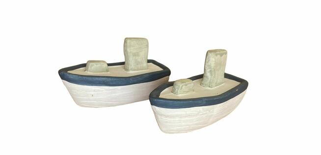 Ceramiczne stateczki - dekoracja marynistyczna
