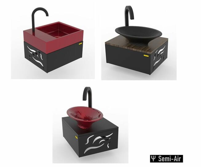 Konsola łazienkowa stelaż pod umywalkę nablatowa misa szafka