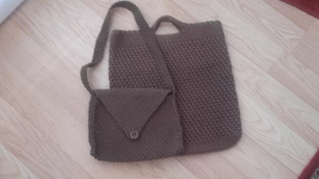 torebka i siatka rękodzieło x 2 komplety