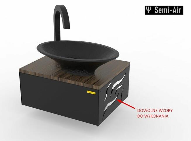 Konsola łazienkowa stelaż pod umywalkę nablatowa misa szafka