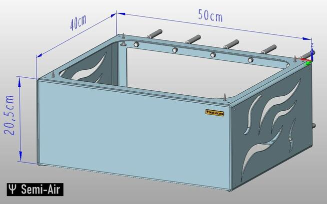 Konsola łazienkowa stelaż pod umywalkę nablatowa misa szafka