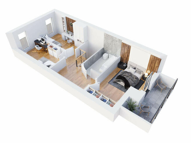 Nowoczesny dom w zabudowie szeregowej premium