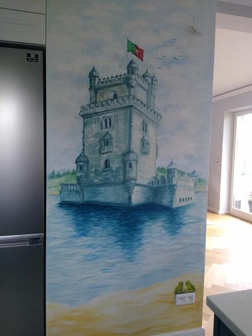 Artystyczne malowanie ścian, murale, trompe loeil, iluzja n