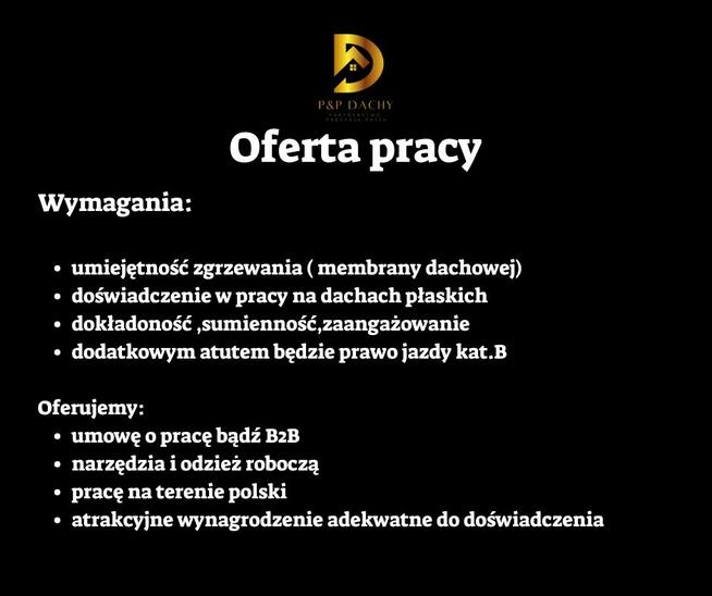 DAM PRACĘ - DACHY PŁASKIE