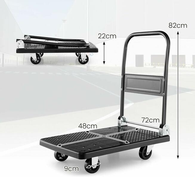 Składany wózek platformowy COSTWAY, nośność 200 kg