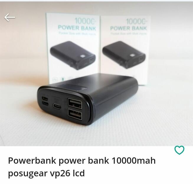 Powerbank power bank 10000mah posugear vp26 lcd