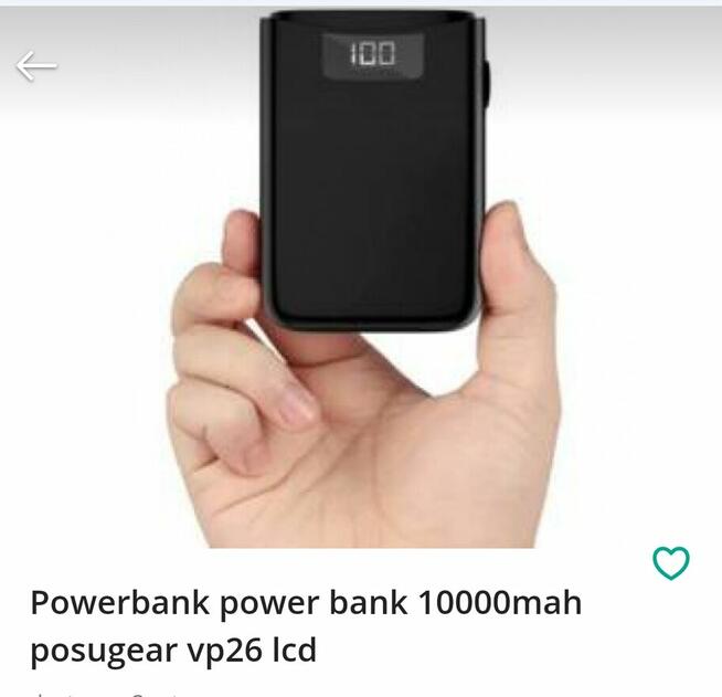 Powerbank power bank 10000mah posugear vp26 lcd