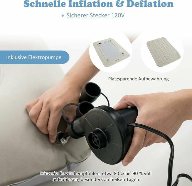 Dmuchany Materac miękki 165 x 118 x 12 cm