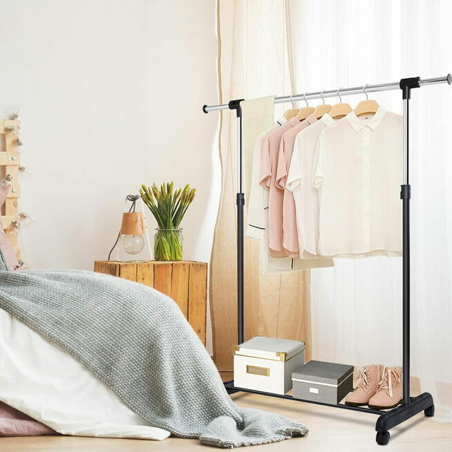 NOWY METALOWY WIESZAK NA UBRANIA STOJAK SZAFA DRĄŻEK