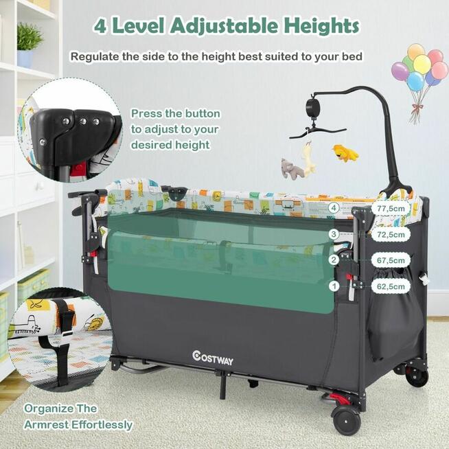 Nowe przenośne łóżeczko dziecięce 3 w 1