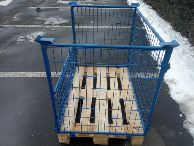 Nastawka paletowa h890, stalowa, NOWA Niebieska, proszkowa