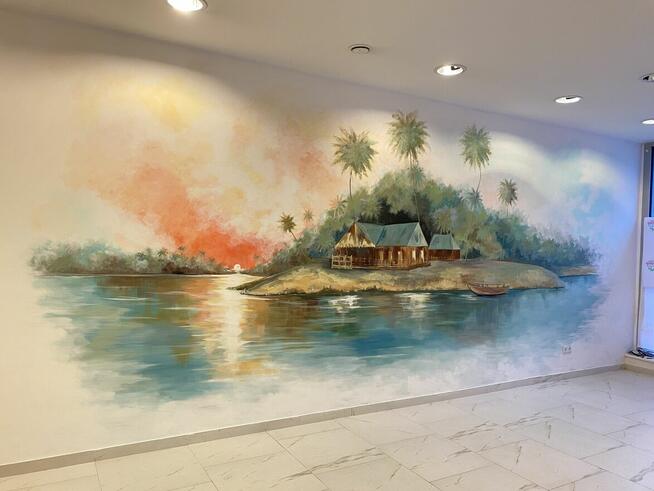 Artystyczne malowanie ścian i sufitów (wnętrza, zewnętrzne)