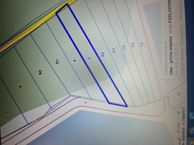Trzy działki leśne (RL) w Podlodówce gm. Ułęż.