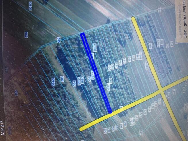 Trzy działki leśne (RL) w Podlodówce gm. Ułęż.