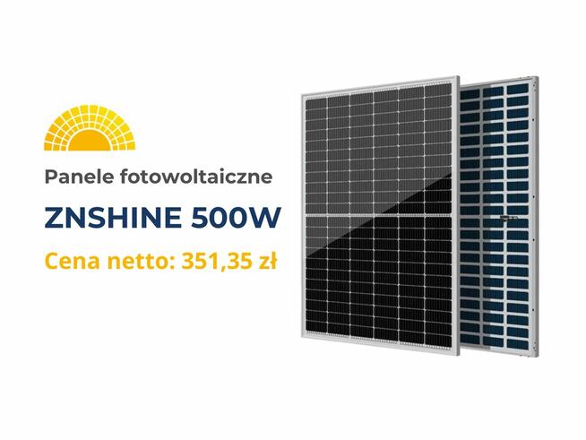 Panele fotowoltaiczne ZNShine 500W Bifacial Double Glass