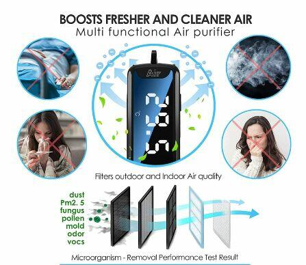 Jonizator, ochrona przed 5G z termometrem 120 mln jonów.