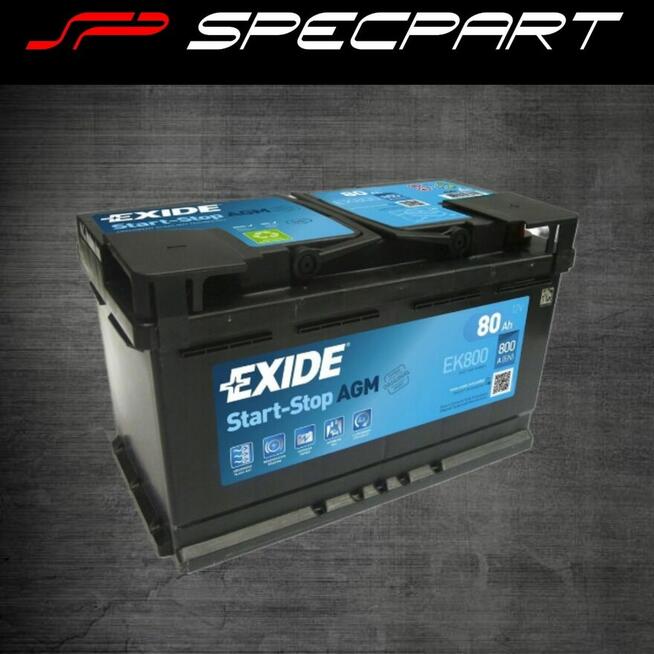 Akumulator Exide AGM start&stop EK800 80Ah 800A EN