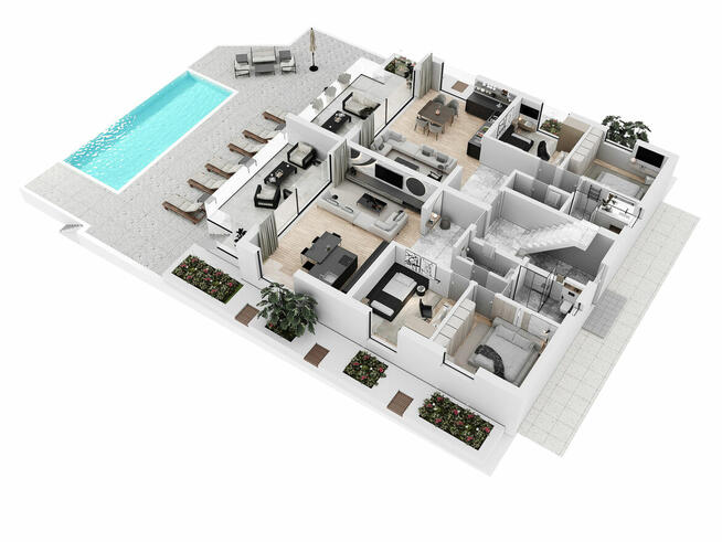 Apartament w Chorwacji 95m2,basen, linia brzegowa, Zadar, Pag