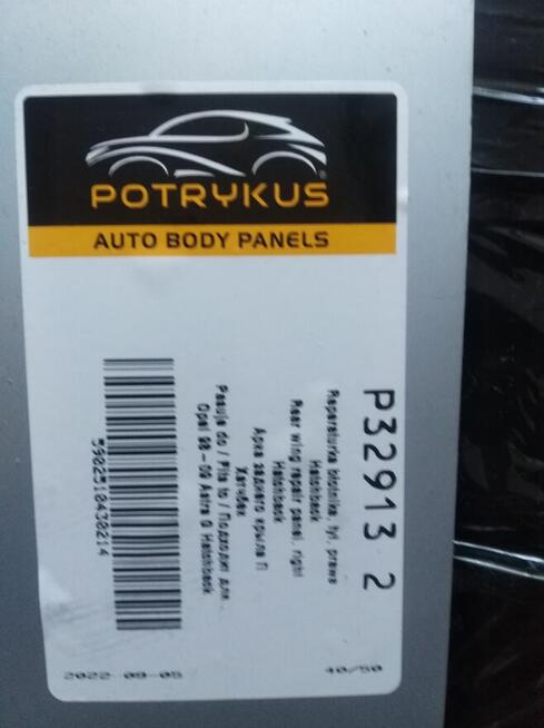 Reperaturka blotnika tył prawa opel Astra