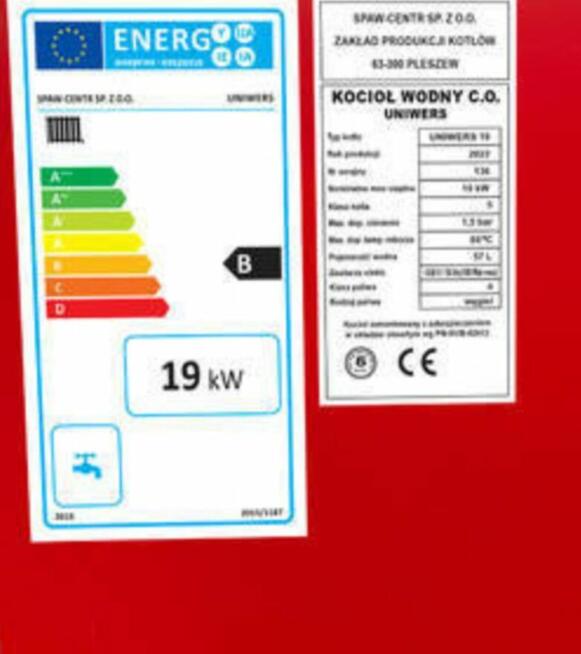 Kocioł piec na drewno węgiel 19 kW do 160 m2 PLESZEW