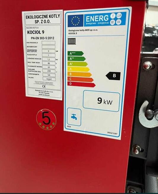 Piec kocioł 9 kW do 80 m2 na drewno węgiel wysyłka 0 zł