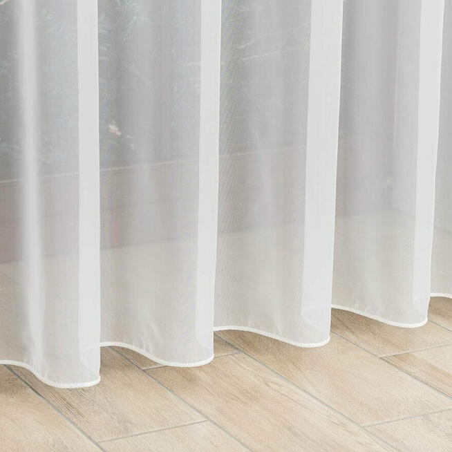 Firany szyte na wymiar, woal z ołowianką gładki lub kresz