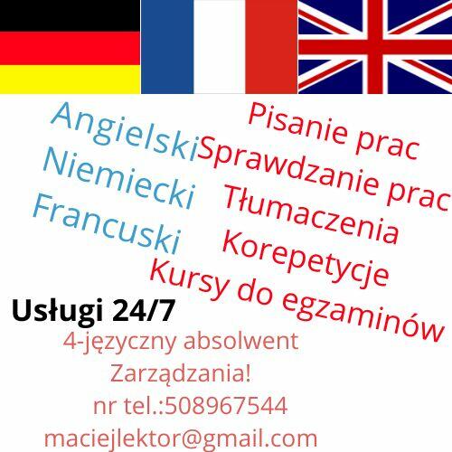 Tłumaczenia/Korepetycje/Prace z j.niemieckim! Online