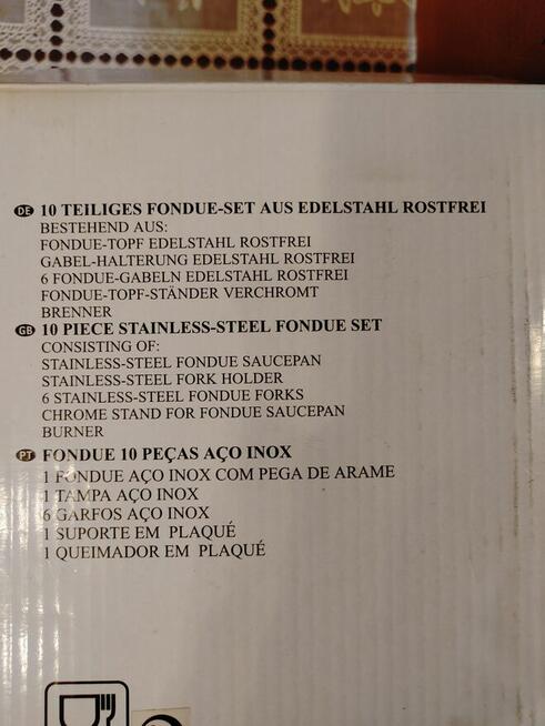 komplet do fondue – stal