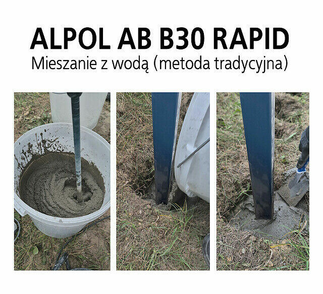 Beton montażowy szybkowiążący 25kg B30 RAPID ALPOL LUBLIN