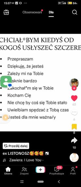 Chciałbym zacząć od Przyjaźni